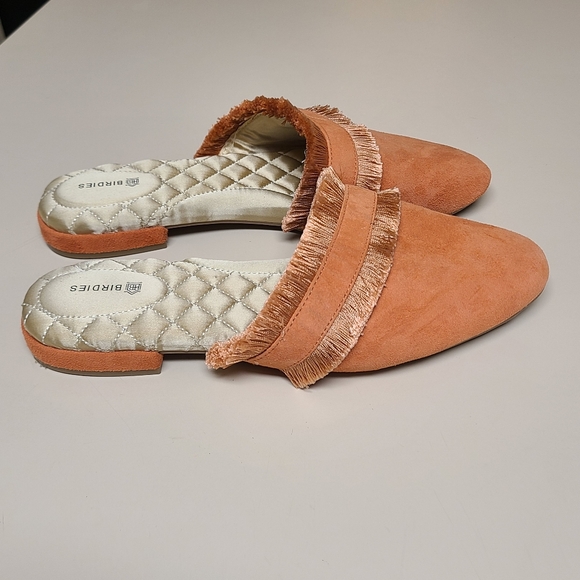 Birdies Ani Coral suede fringe mule slide size 8 1/2 - Picture 6 of 9